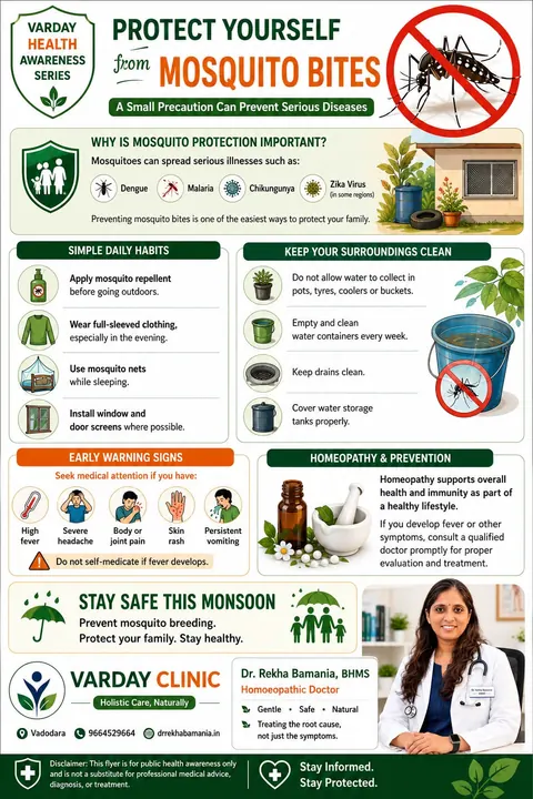 Keeping mosquitoes away — Practical prevention through the monsoon, when mosquito-borne illness rises across Gujarat.