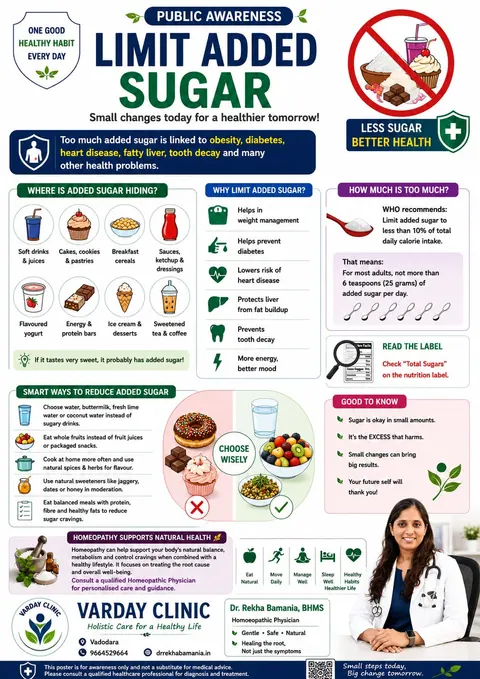 Knowing your sugar limit — How much added sugar a day adds up to, and where it hides.